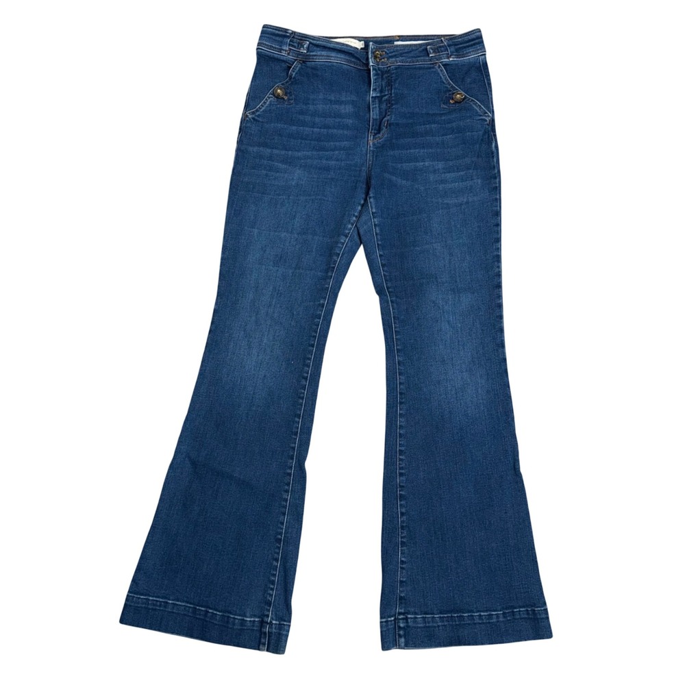 Pilcro & Letterpress High Rise Trouser Bootcut Jeans Women 31 Blue Excellent
